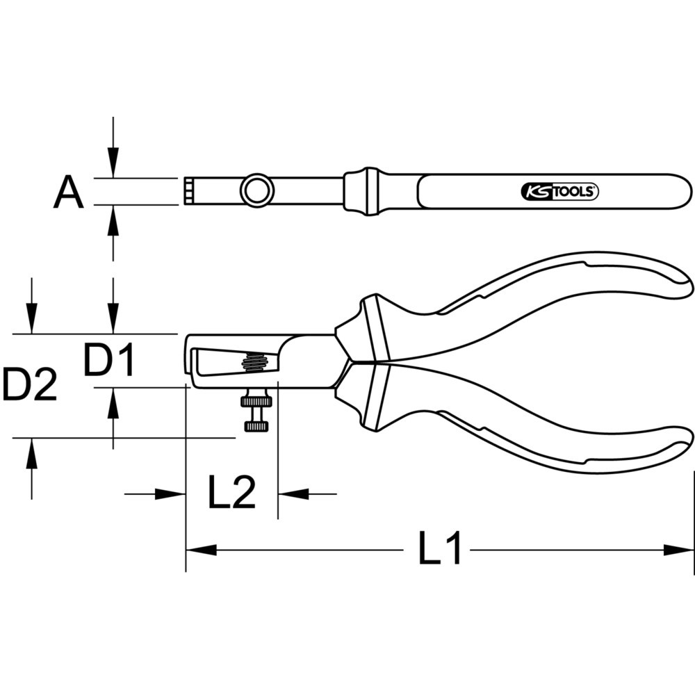 Produktabbildung Nr. 6: KS TOOLS ERGOTORQUE VDE Abisolierzange, 160mm