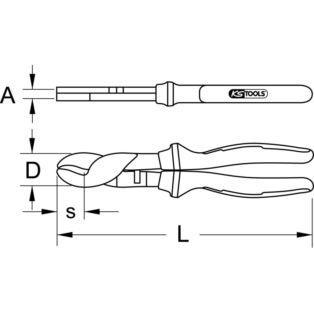 Produktabbildung Nr. 3: KS TOOLS ERGOTORQUE VDE Kabelschere, 165mm