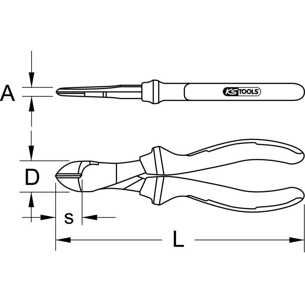 Produktabbildung Nr. 6: KS TOOLS ERGOTORQUE VDE Kraft-Seitenschneider, 205mm