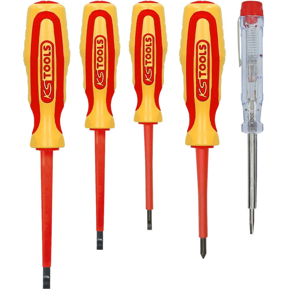 Produktabbildung: KS TOOLS ERGOTORQUE VDE Schraubendreher-Satz, PH+Schlitz, 5-tlg