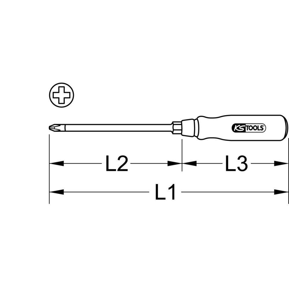 Produktabbildung Nr. 2: KS TOOLS ERGOTORQUE WOOD Schraubendreher, PH1