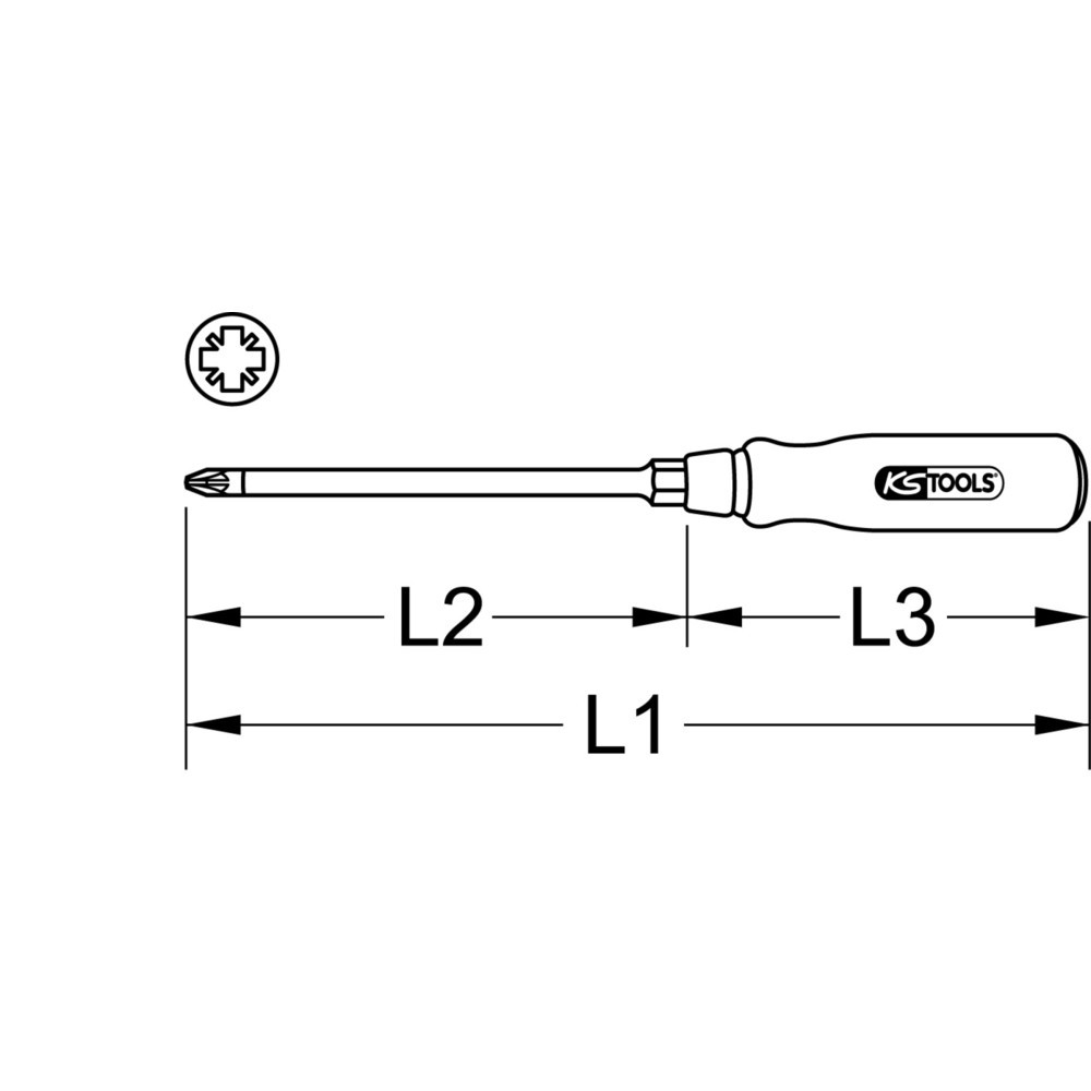 Produktabbildung Nr. 2: KS TOOLS ERGOTORQUE WOOD Schraubendreher, PZ1