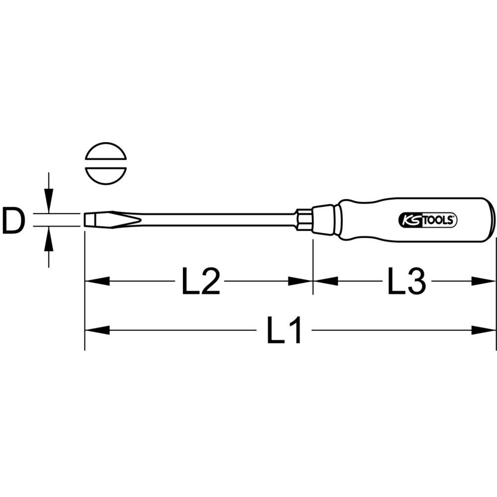 Produktabbildung Nr. 3: KS TOOLS ERGOTORQUE WOOD Schlitz-Schraubendreher, 3,5mm