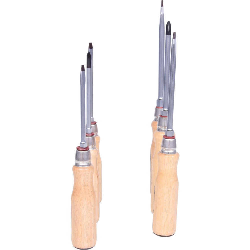Produktabbildung Nr. 2: KS TOOLS ERGOTORQUE WOOD Schraubendreher-Satz, 6-tlg