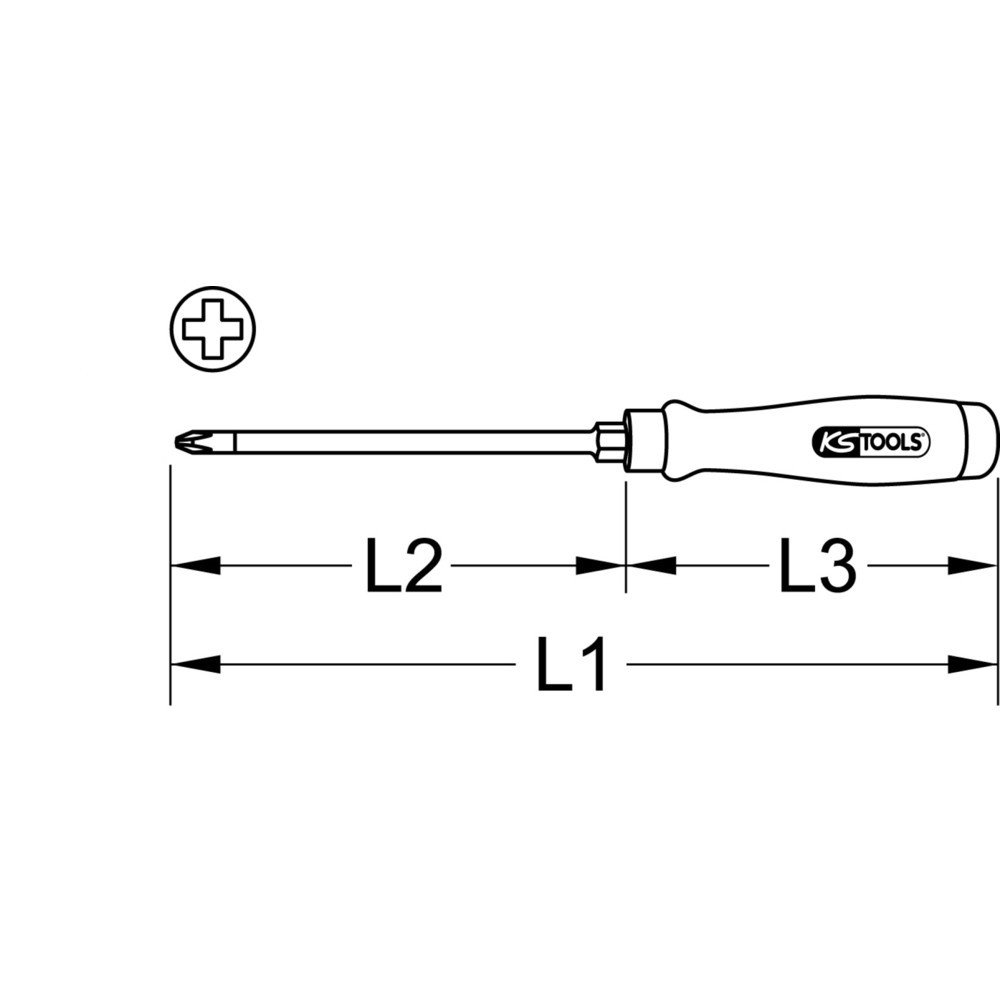 Produktabbildung Nr. 2: KS TOOLS ERGOTORQUE WOODmax Schlag-Schraubendreher, PH1