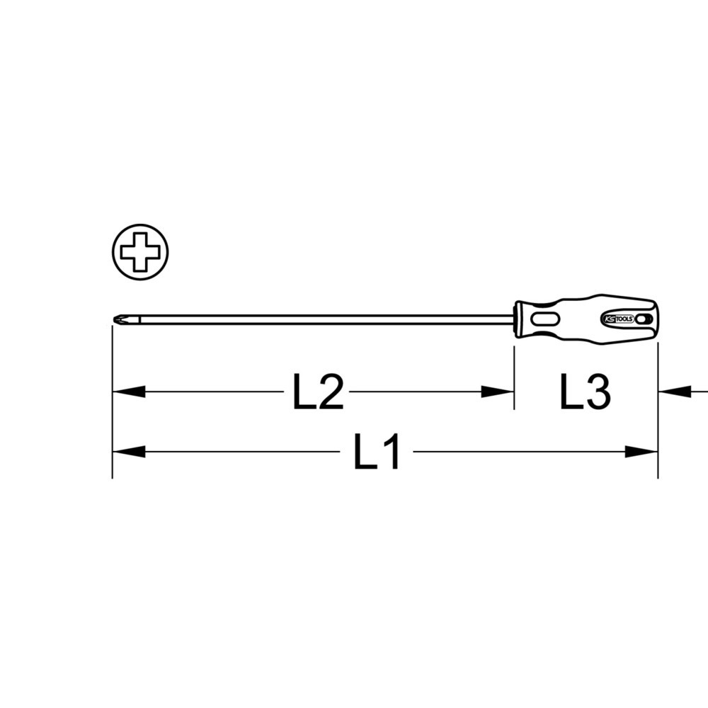 Produktabbildung Nr. 5: KS TOOLS ERGOTORQUEplus Schraubendreher, PH1, 405mm
