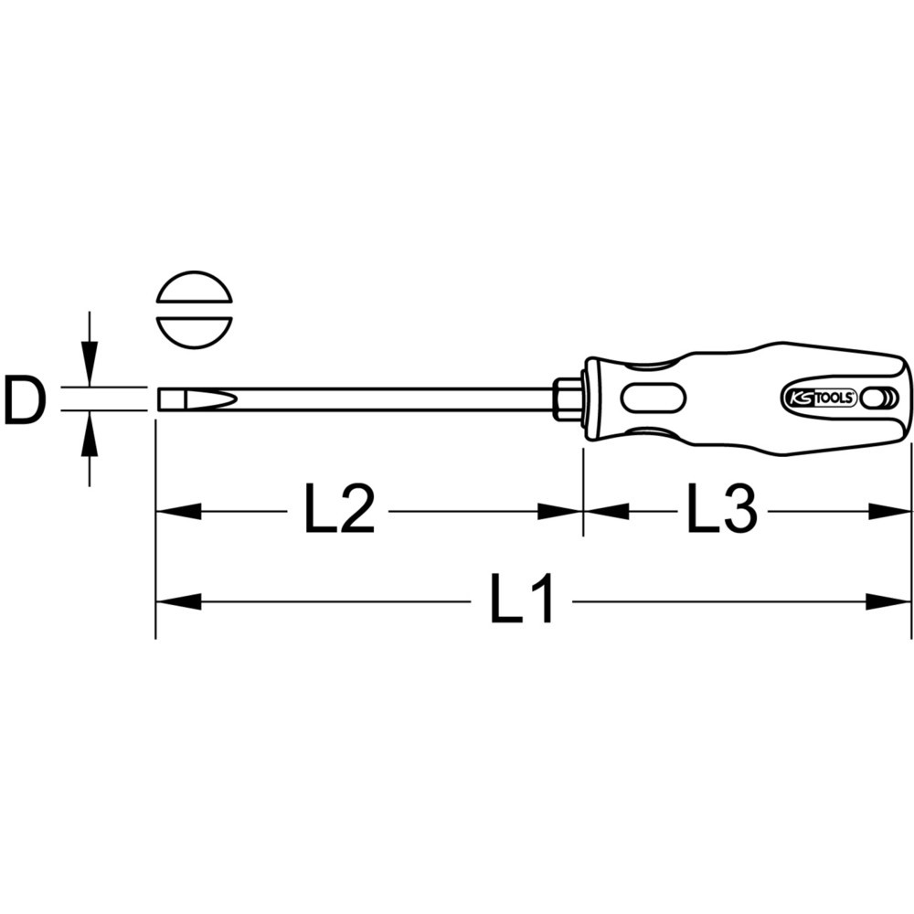 Produktabbildung Nr. 6: KS TOOLS ERGOTORQUEplus Schlitz-Schraubendreher, 3mm, 155mm lang