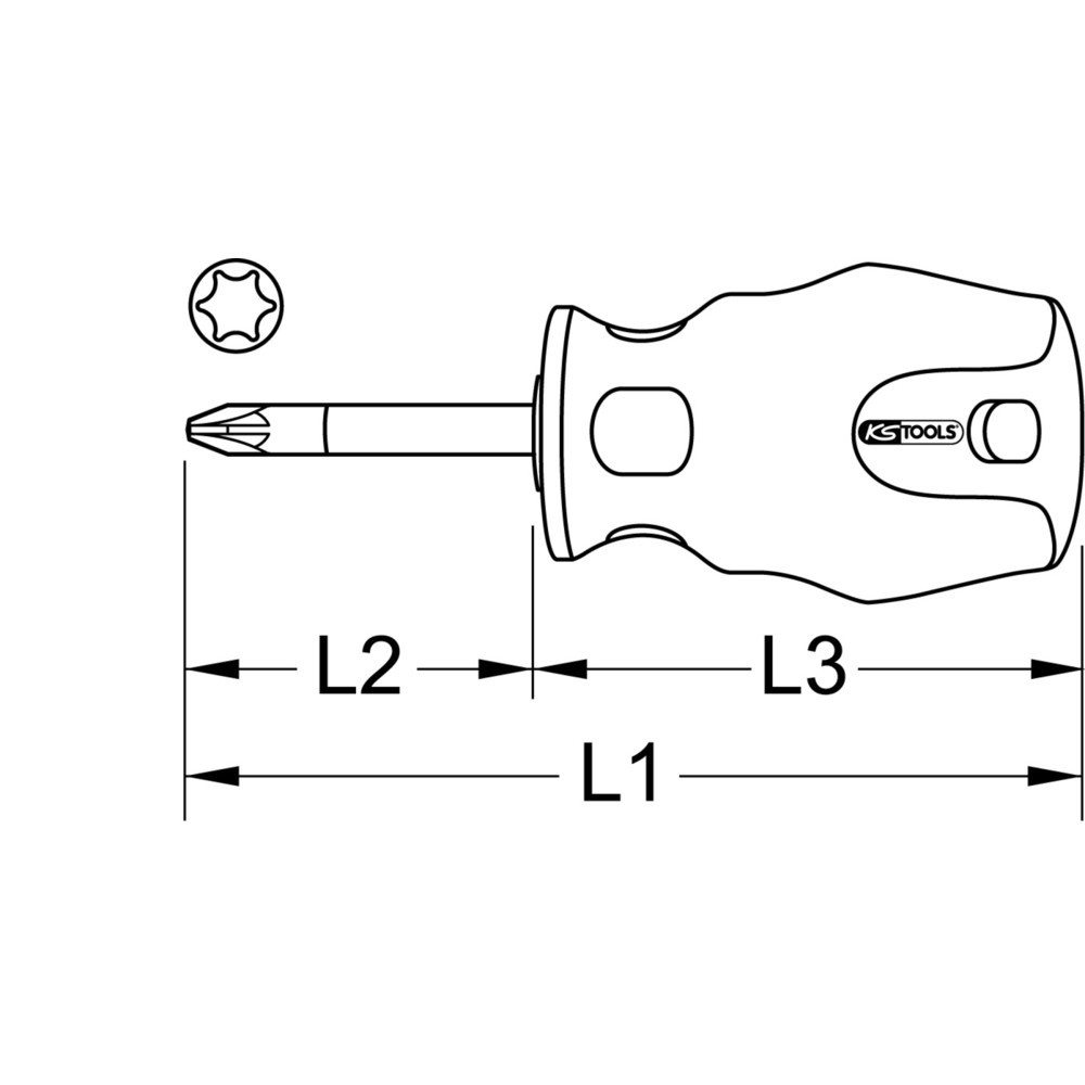 Produktabbildung Nr. 5: KS TOOLS ERGOTORQUEplus Schraubendreher, T27, kurz