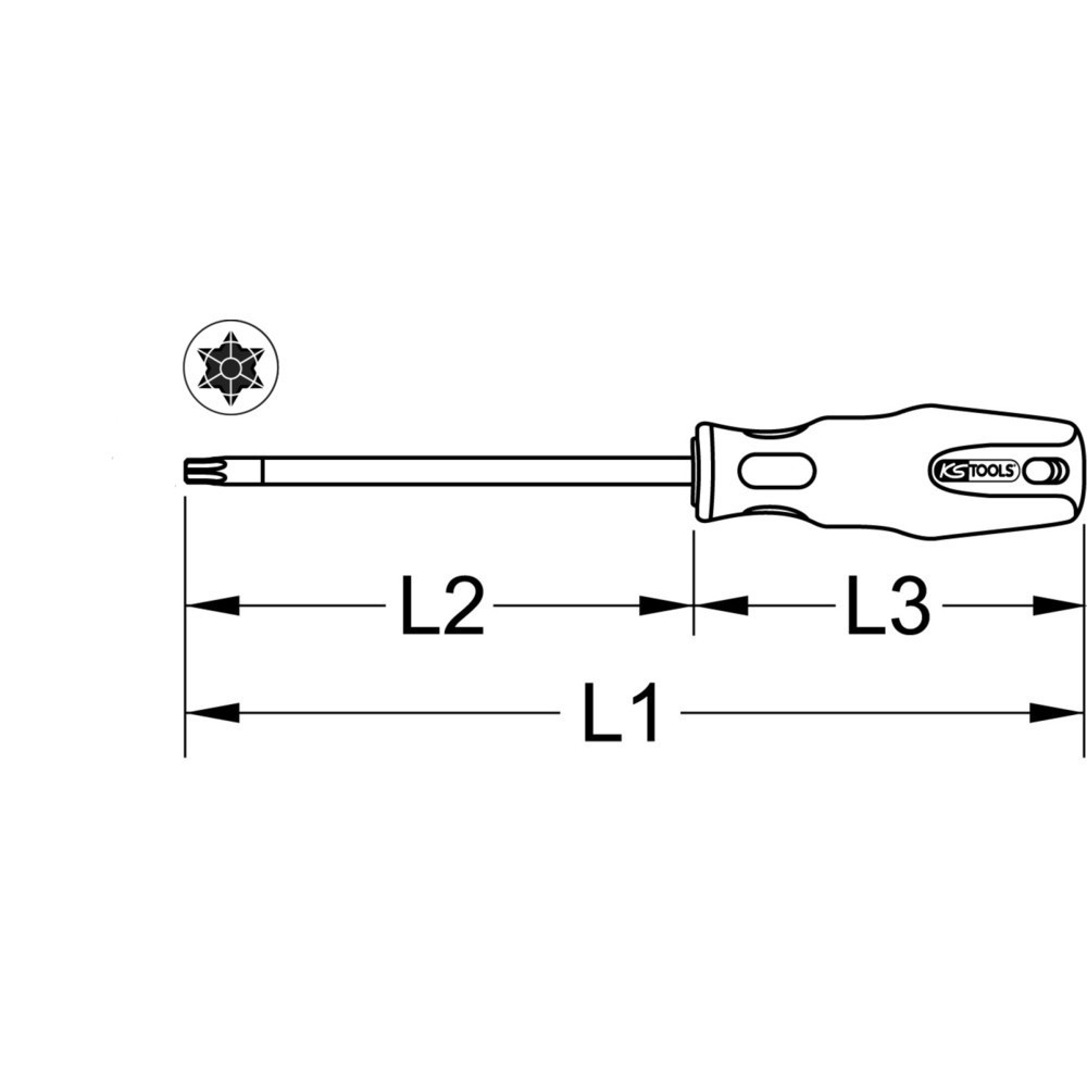 Produktabbildung Nr. 5: KS TOOLS ERGOTORQUEplus Schraubendreher Torx mit Kugelkopf, T10