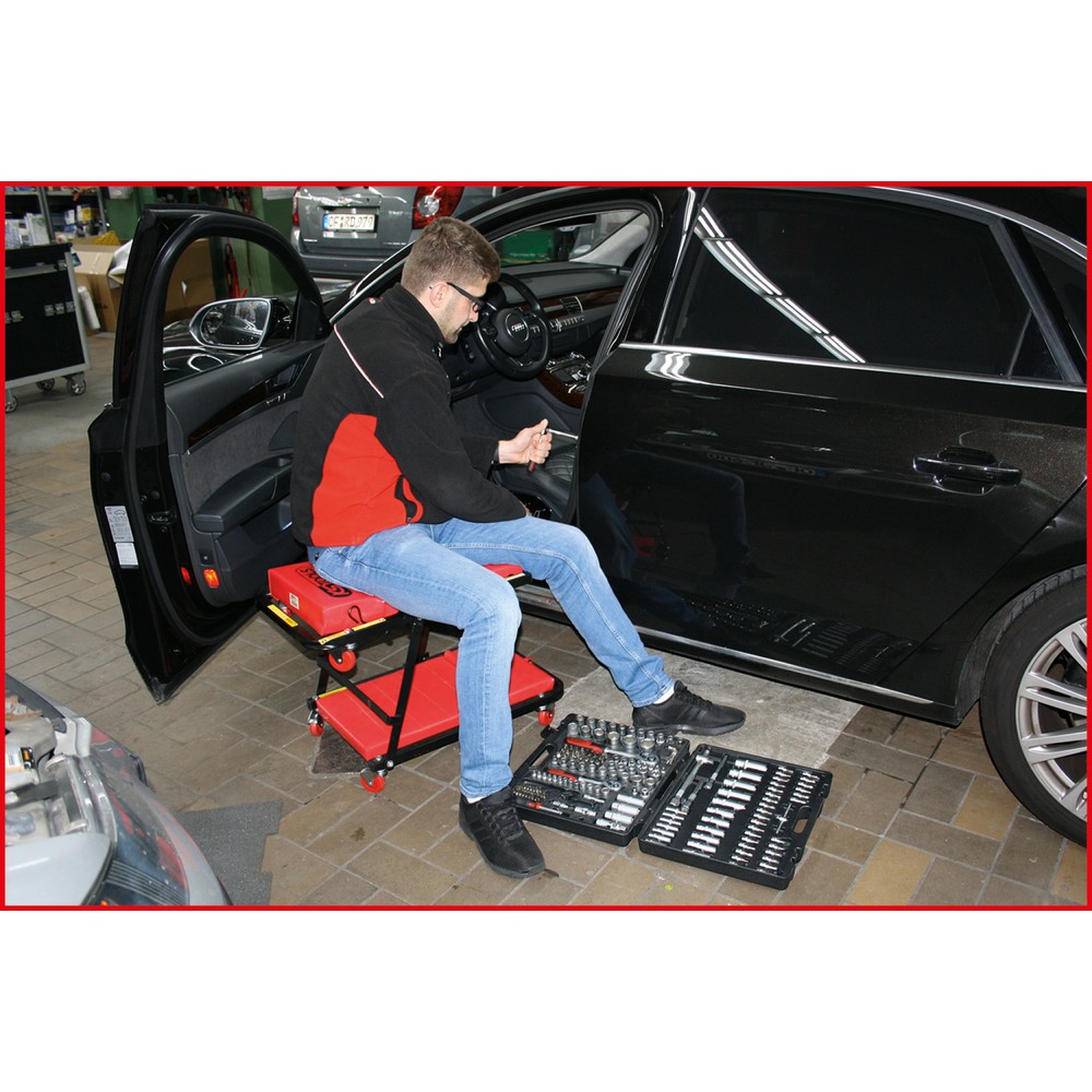 Produktabbildung Nr. 7: KS TOOLS Fahrbare Liege und Klappsitz, 1200x420mm