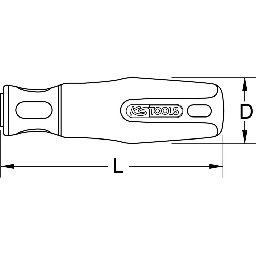 Produktabbildung: KS TOOLS Feilenheft, Rechteckaufnahme, 120mm