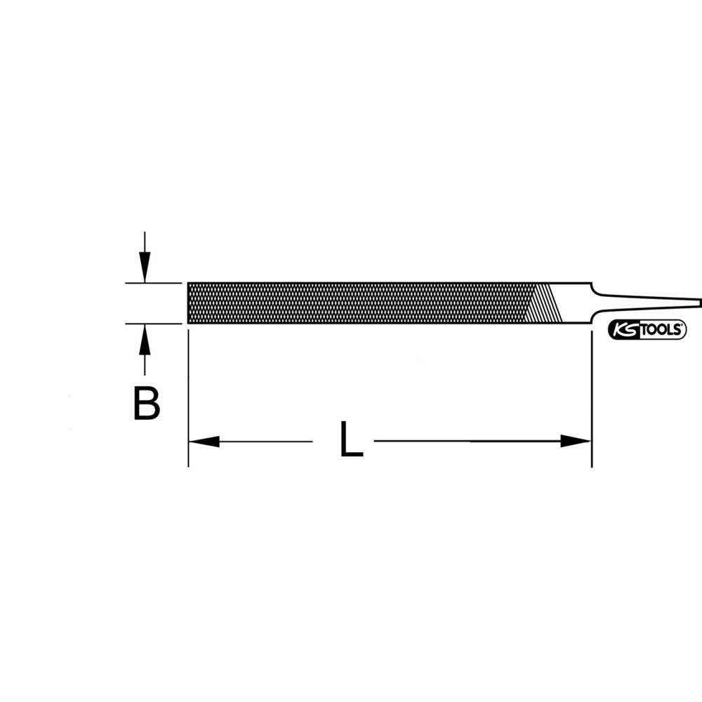 Produktabbildung Nr. 2: KS TOOLS Flach-Feilenblatt, Form B, 200mm, Hieb1