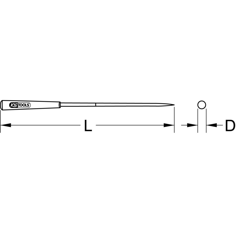 Produktabbildung: KS TOOLS Raum-Nadelfeile, 5mm