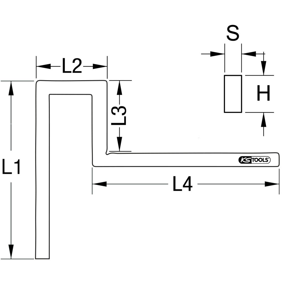 Produktabbildung Nr. 2: KS TOOLS Flanschenwinkel, 800 mm