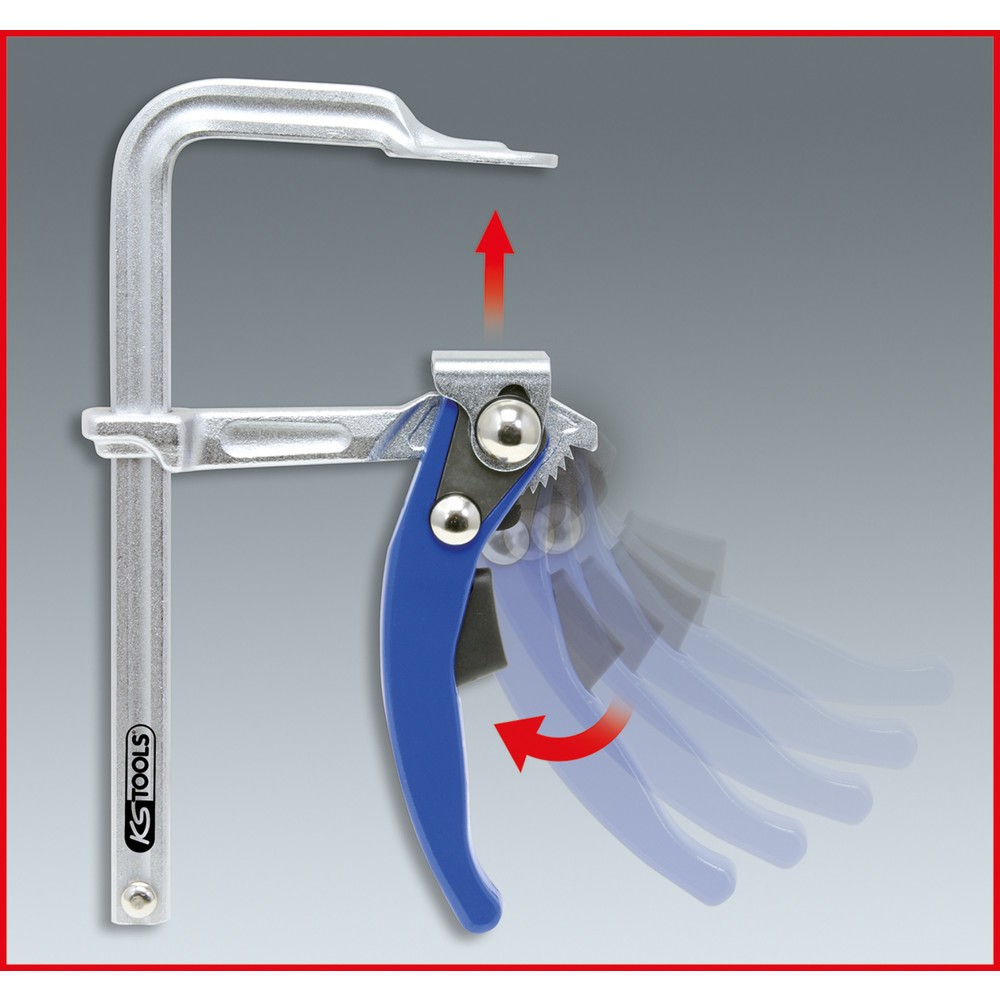 Produktabbildung Nr. 2: KS TOOLS Ganzstahl-Schnellspann-Schraubzwinge, 80x160mm