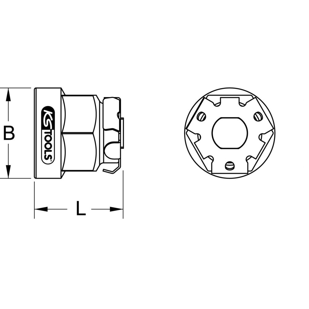 Produktabbildung: KS TOOLS GEARplus Bit-Adapter, 1/4"x10mm