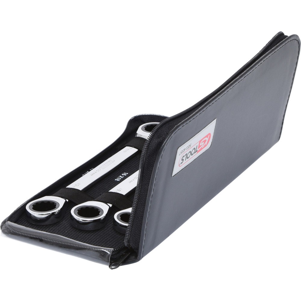 Produktabbildung Nr. 2: KS TOOLS GEARplus Doppel-Ratschenringschlüssel-Satz, 6-tlg Lederetui