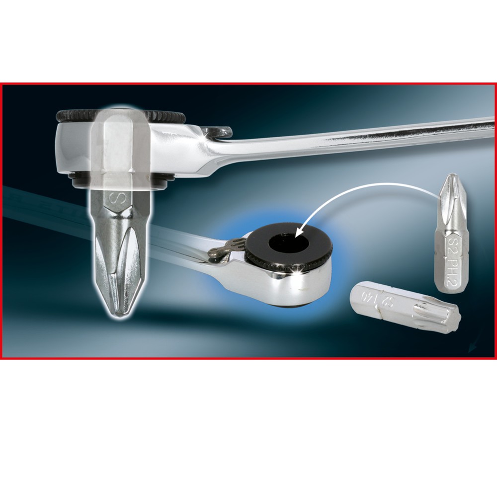 Produktabbildung Nr. 2: KS TOOLS GEARplus Mini-Bit-Umschalt-Ratschenringschlüssel, 1/4"x10mm