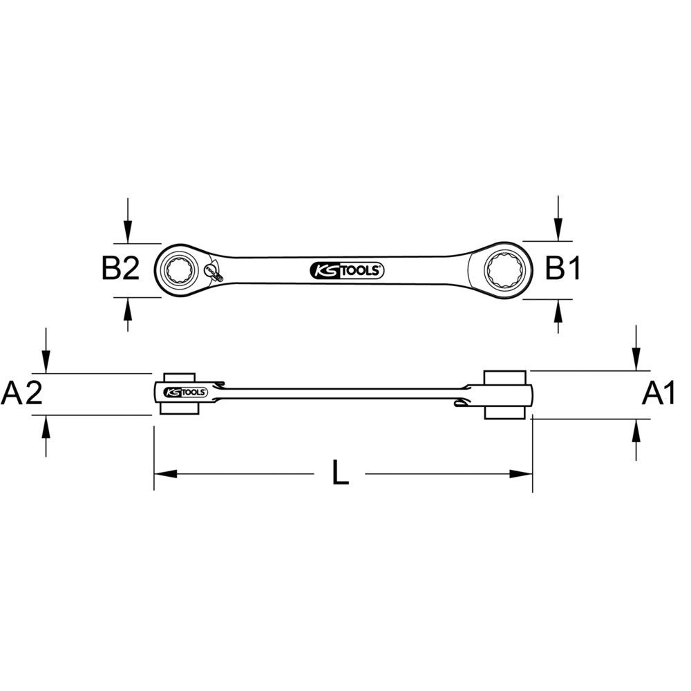 Produktabbildung Nr. 6: KS TOOLS GEARplus Mini-Bit-Umschalt-Ratschenringschlüssel, 1/4"x10mm