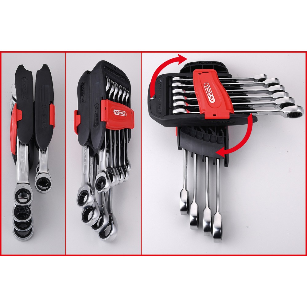 Produktabbildung Nr. 6: KS TOOLS GEARplus Ratschenringmaulschlüssel-Satz, 10-tlg