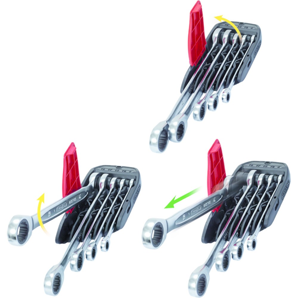Produktabbildung Nr. 2: KS TOOLS GEARplus Ratschenringmaulschlüssel-Satz, 5-tlg 8-19mm