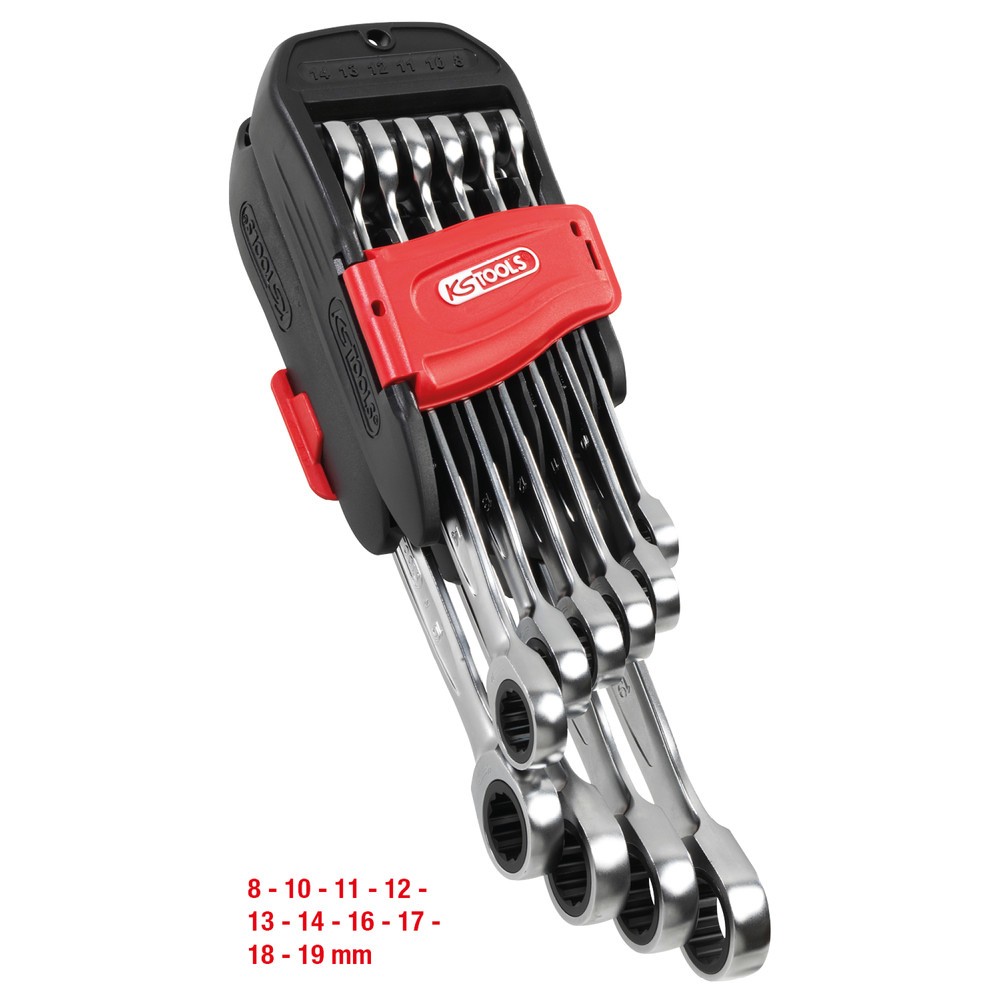 Produktabbildung Nr. 10: KS TOOLS GEARplus Ratschenringmaulschlüssel-Satz, 10-tlg