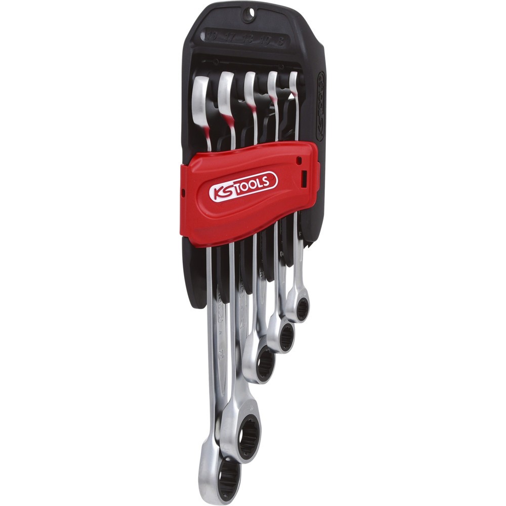 Produktabbildung: KS TOOLS GEARplus Ratschenringmaulschlüssel-Satz, 5-tlg 8-19mm