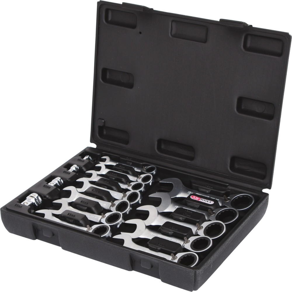 Produktabbildung: KS TOOLS GEARplus Ratschenringmaulschlüssel-Satz, kurz, 16-tlg