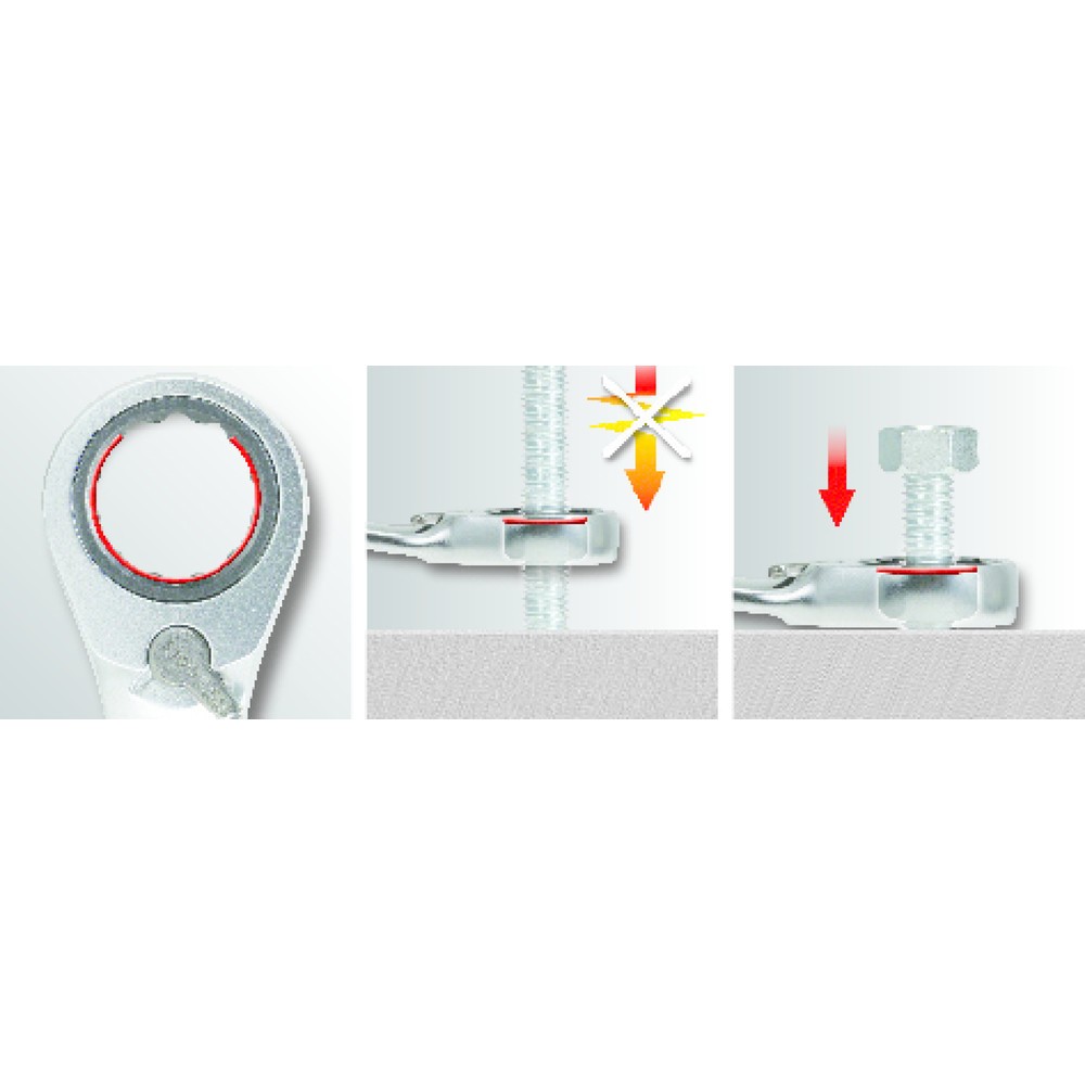Produktabbildung Nr. 4: KS TOOLS GEARplus® RINGSTOP-Ratschenringmaulschlüssel-Satz, abgewinkelt, 5-tlg