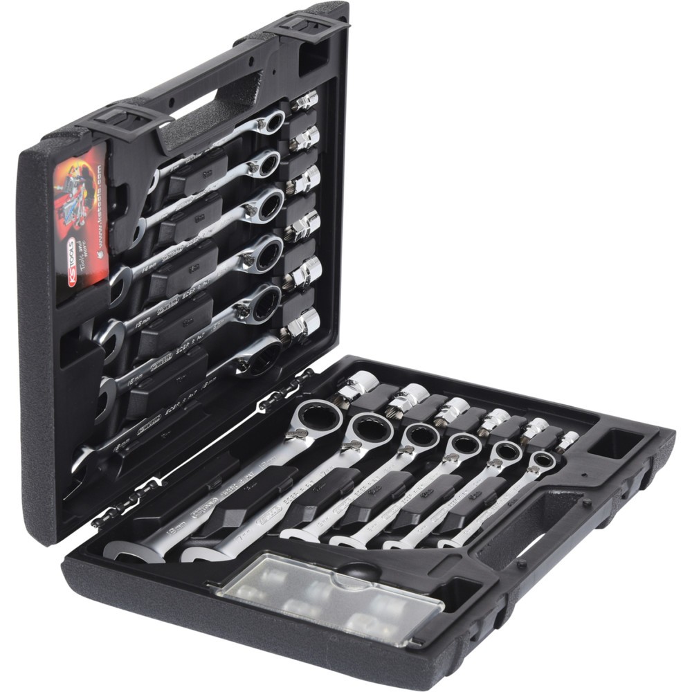 Produktabbildung Nr. 5: KS TOOLS GEARplus RINGSTOP-Ratschenringmaulschlüssel-Satz, 30-tlg mit Adapter