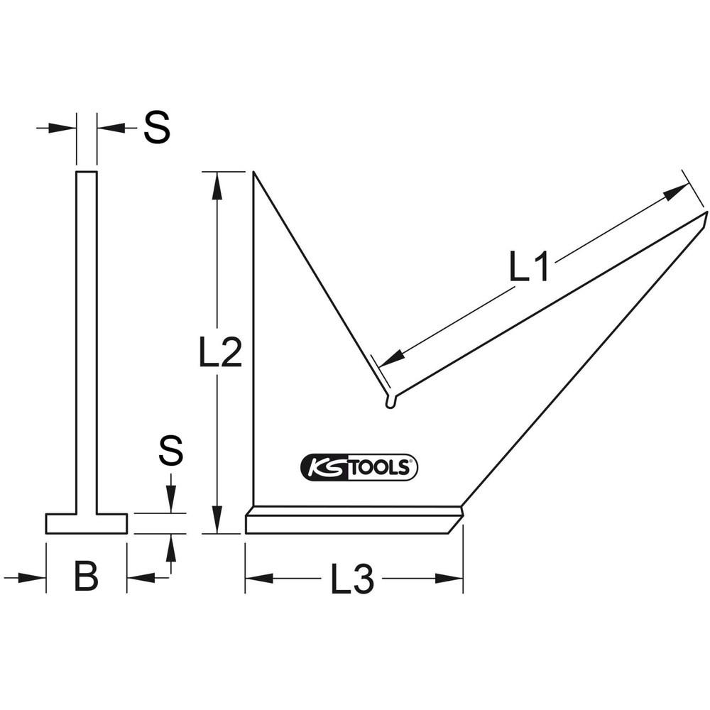 Produktabbildung Nr. 2: KS TOOLS Gehrungswinkel,107mm