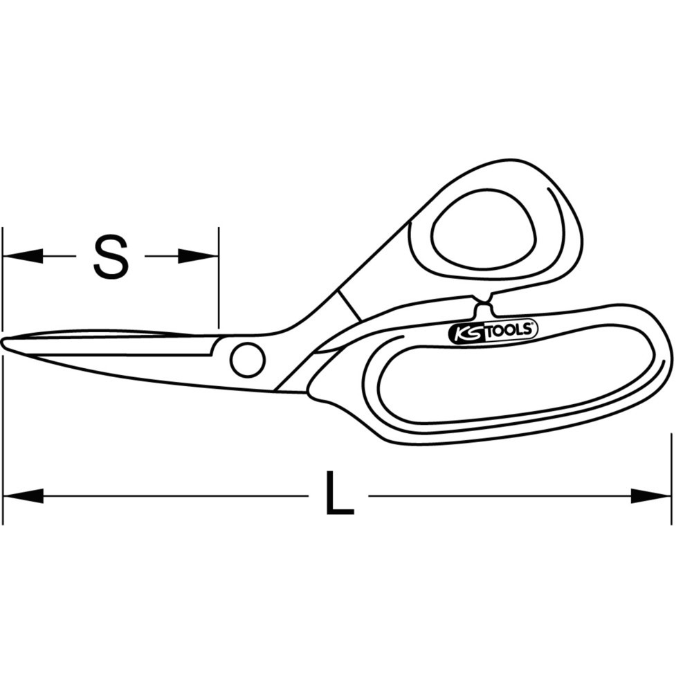 Produktabbildung Nr. 5: KS TOOLS Gewebeschere, 205mm