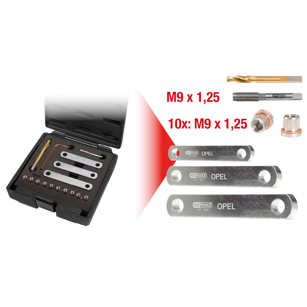 Produktabbildung Nr. 4: KS TOOLS Gewinde-Reparatursatz M9 x 1,25, 16-tlg