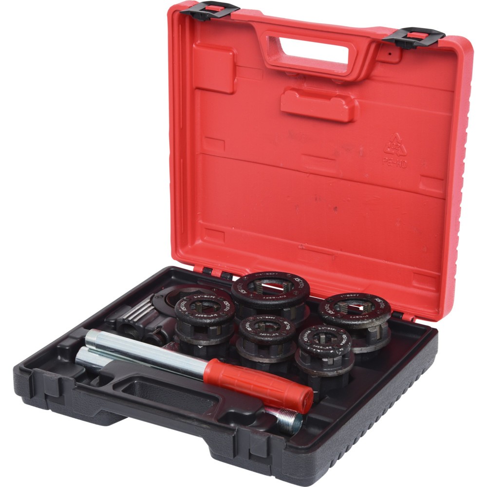 Produktabbildung: KS TOOLS Gewinde-Schneidkluppen-Satz 3/8"-1.1/4", 8-tlg