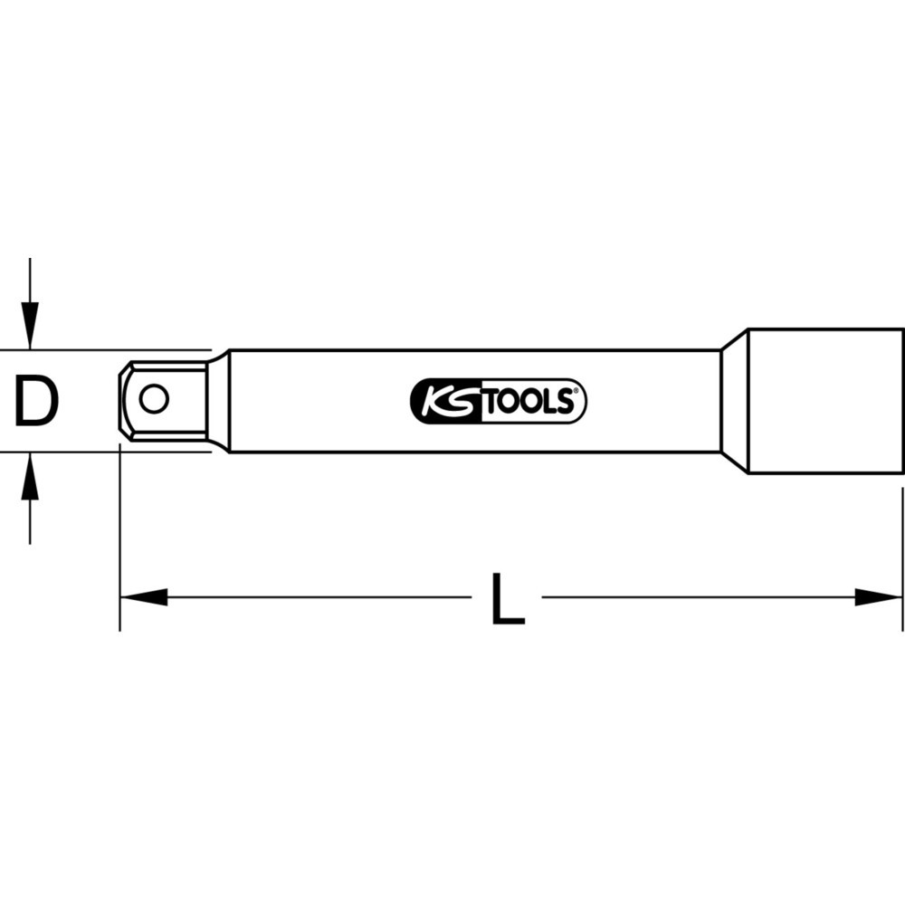 Produktabbildung: KS TOOLS Gewindebohrverlängerung, 2,7mm/M3