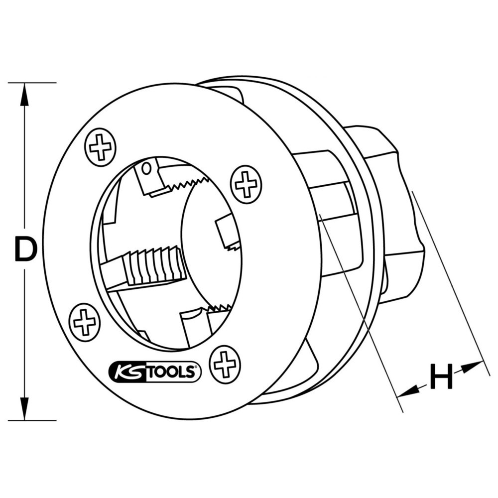 Produktabbildung Nr. 4: KS TOOLS Gewindeschneidkopf, Ø 1.1/4"