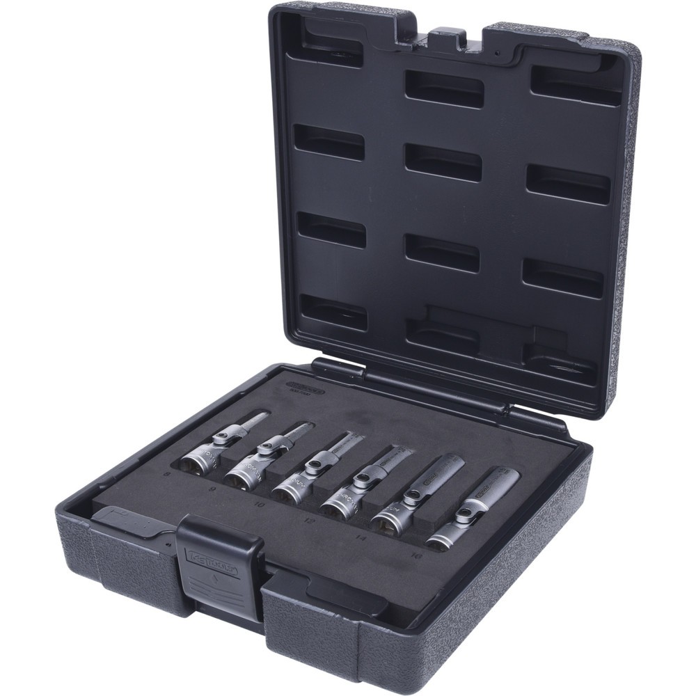 Produktabbildung: KS TOOLS 3/8" Glühkerzen-Gelenknuss-Satz, kurz, 6-tlg