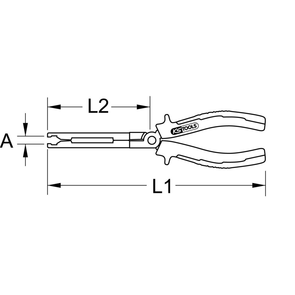 Produktabbildung: KS TOOLS Glühkerzenstecker-Zange, 265mm