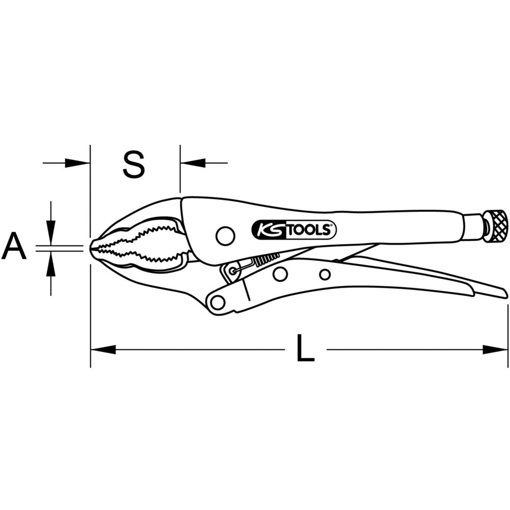 Produktabbildung Nr. 6: KS TOOLS Großmaul-Gripzange, 235mm