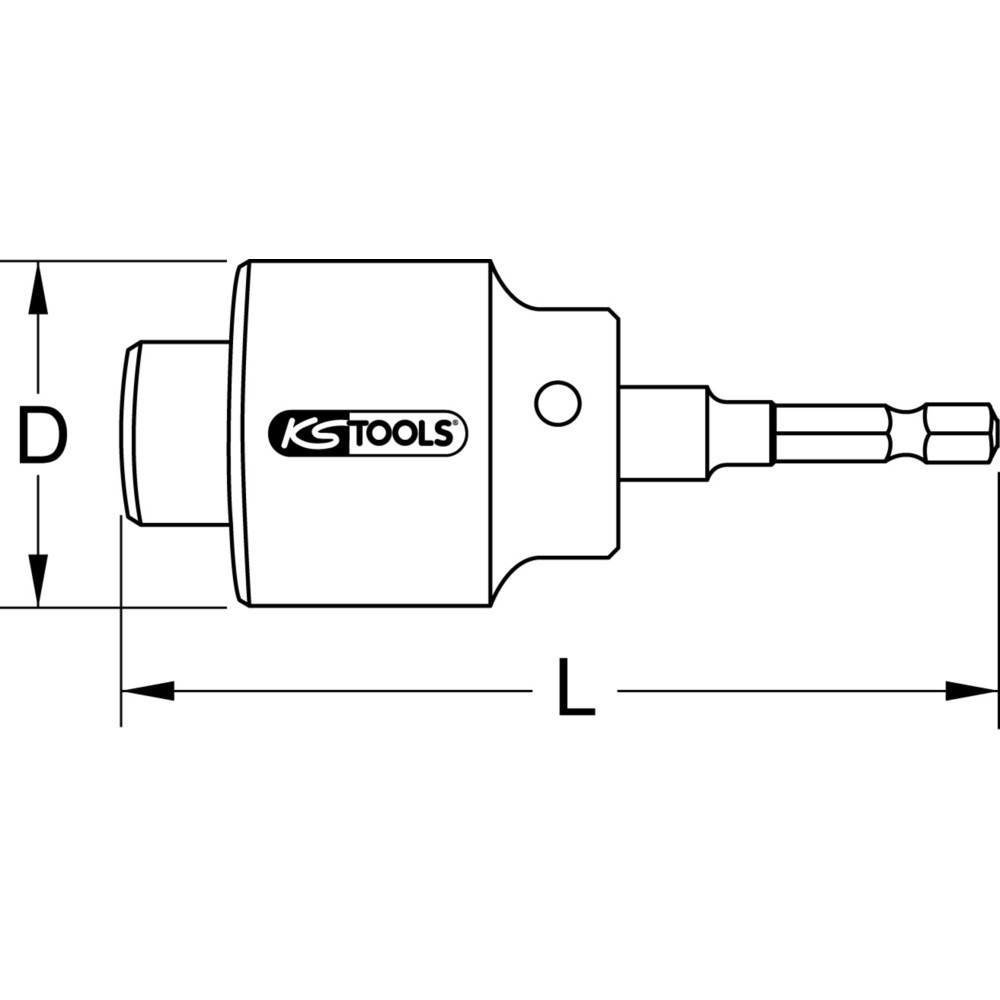 Produktabbildung Nr. 13: KS TOOLS 1/2" Hahnverlängerungsfräser, 1/4"-6-kant-Aufnahme