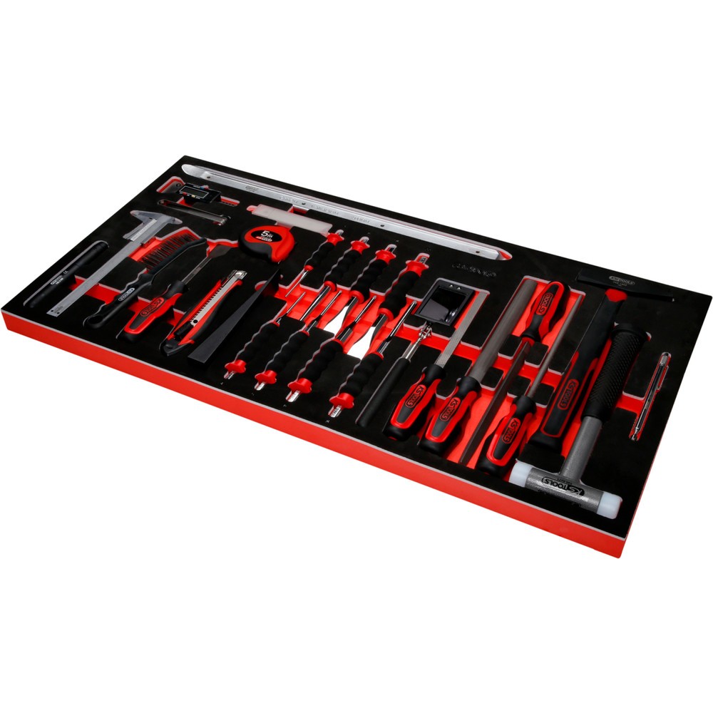 Produktabbildung Nr. 4: KS TOOLS Hammer- / Meißel- / und Messwerkzeug-Satz in Schaumstoffeinlage, 36-tlg