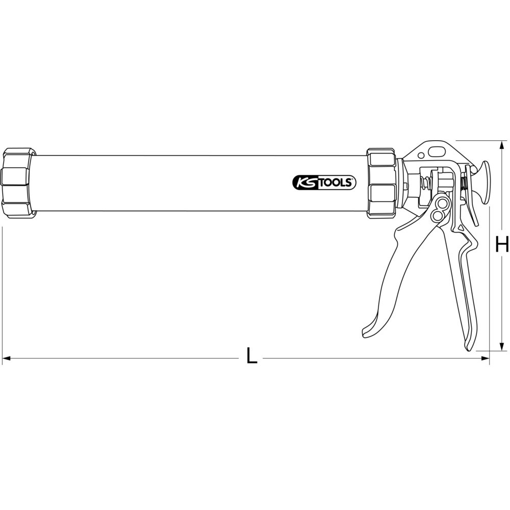 Produktabbildung Nr. 6: KS TOOLS Hand-Kartuschen-Pistole 600 ml, 480mm