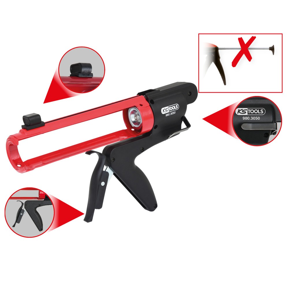 Produktabbildung Nr. 3: KS TOOLS Kartuschenpistole ohne herausstehende Schubstange 310 ml