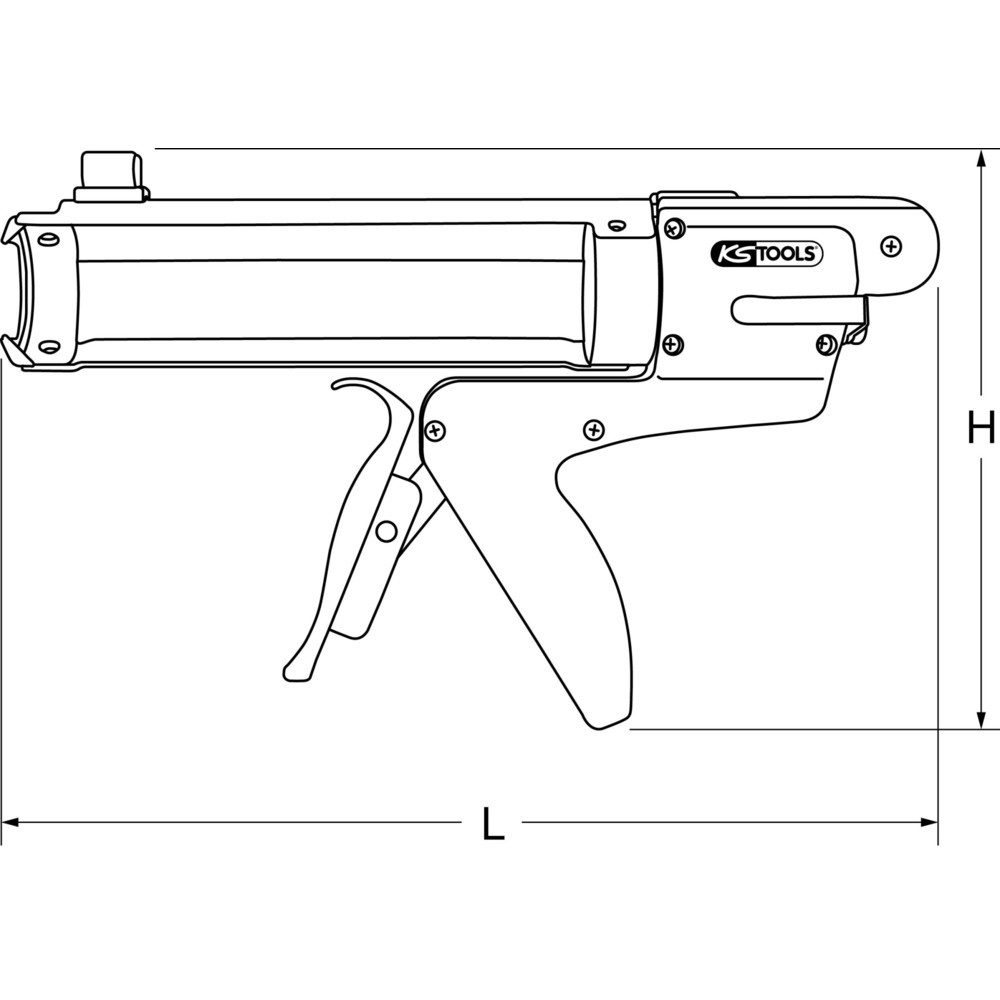 Produktabbildung Nr. 7: KS TOOLS Kartuschenpistole ohne herausstehende Schubstange 310 ml