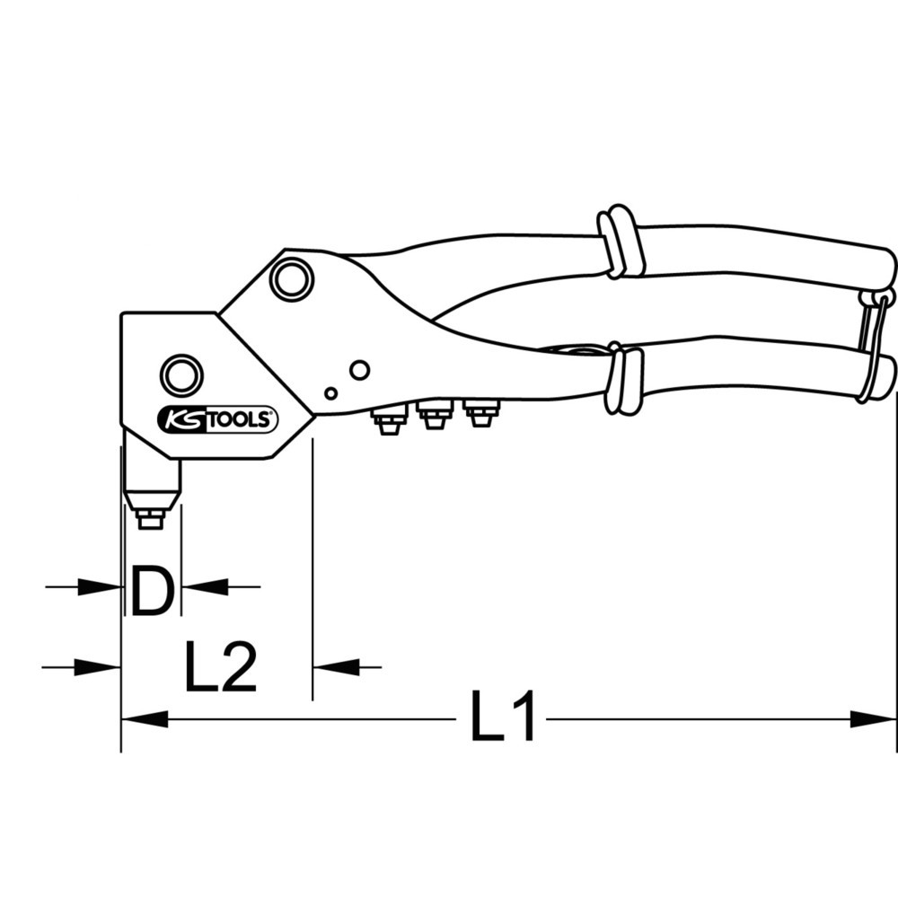 Produktabbildung Nr. 6: KS TOOLS Handnietzange, 290mm