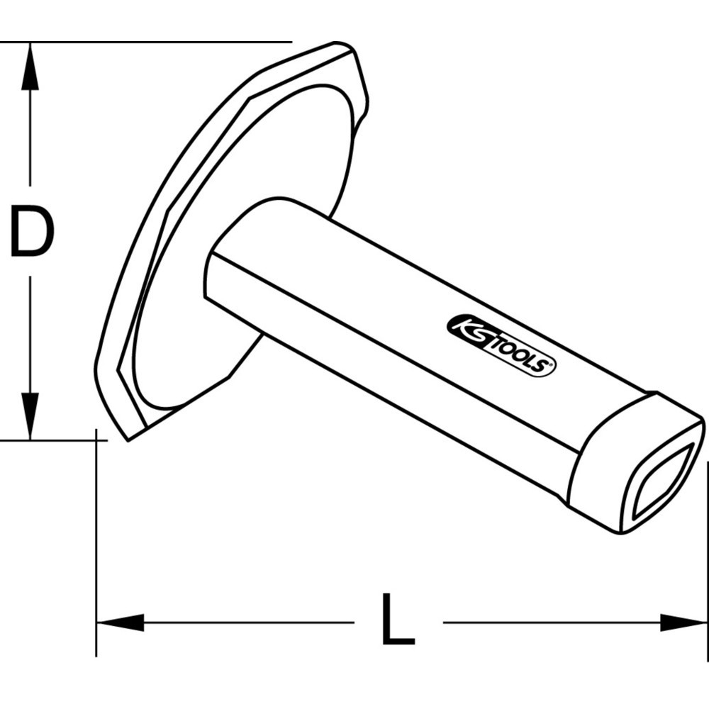 Produktabbildung: KS TOOLS Handschutzgriff für Meißel, Meißel 23x13mm
