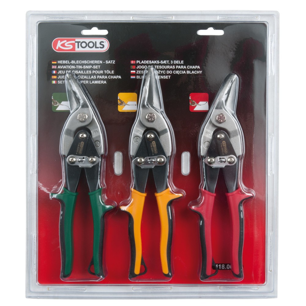 Produktabbildung: KS TOOLS Hebel-Blechdurchgangsscheren-Satz, 3-tlg