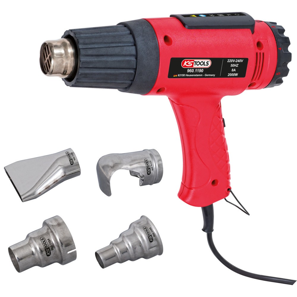 Produktabbildung Nr. 1: KS TOOLS Heißluft-Gerät Satz inkl. 4 Aufsätze