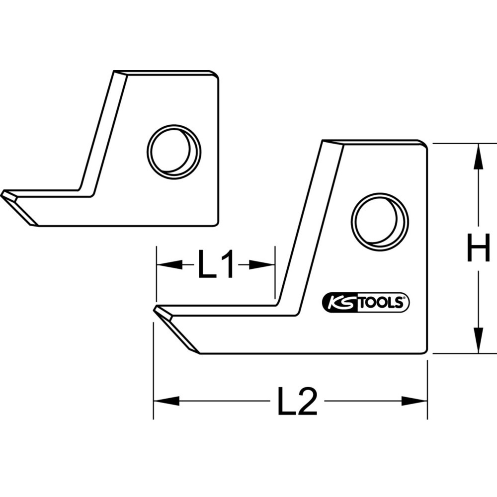 Produktabbildung: KS TOOLS HM-Ersatzschneidstahl für 222.5000 + 222.5220, 15,5mm