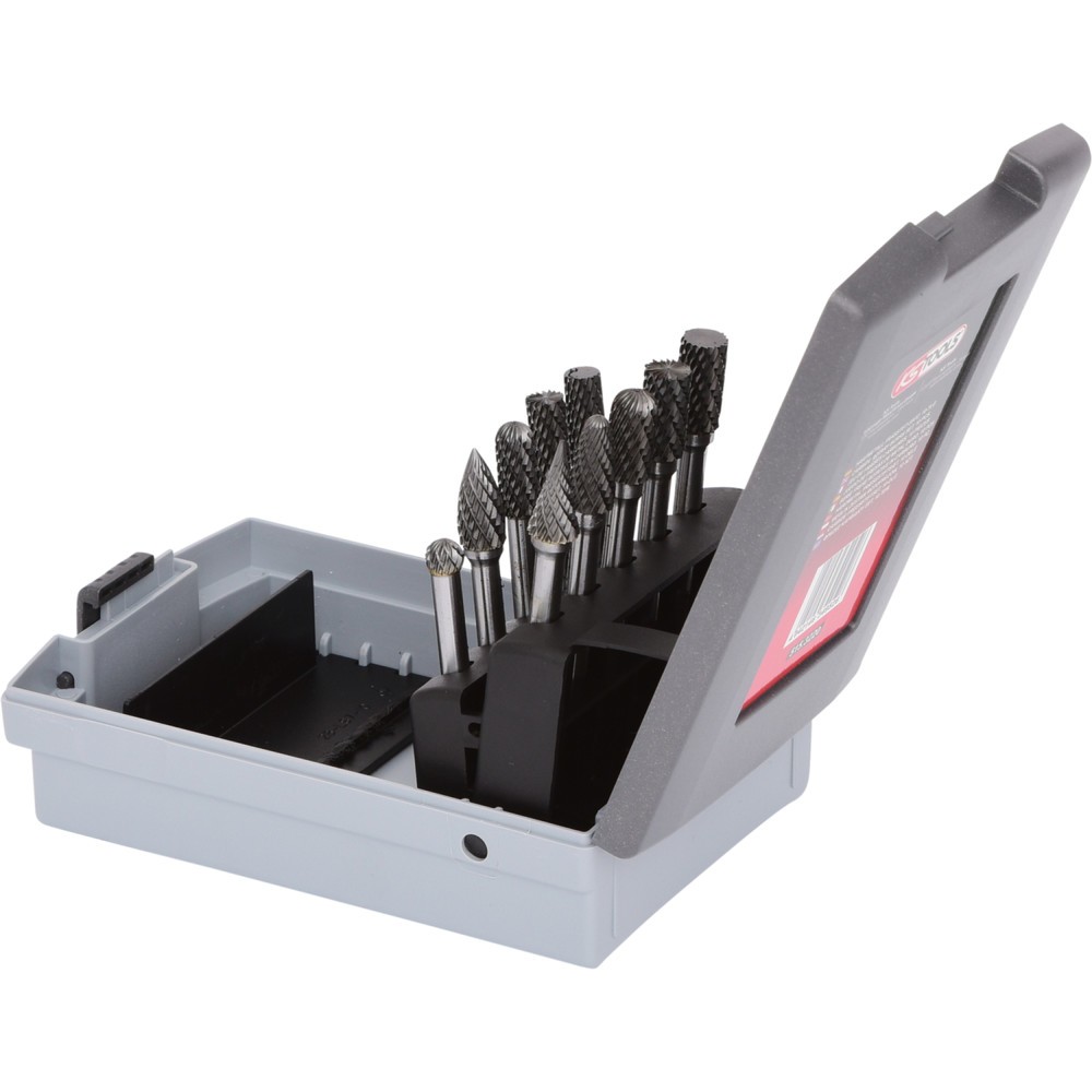 Produktabbildung Nr. 3: KS TOOLS HM Frässtift-Satz, Kunststoffkassette, 10-tlg